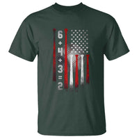 Double Play T Shirt 6 4 3 2 Vintage Baseball Math Softball Player American Flag