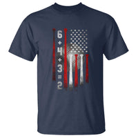 Double Play T Shirt 6 4 3 2 Vintage Baseball Math Softball Player American Flag