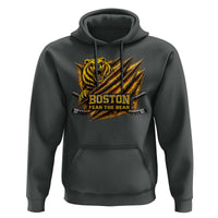 Boston Ice Hockey Hoodie Retro Fear The Bear Funny Sarcastic Saying