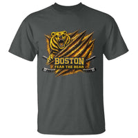 Boston Ice Hockey T Shirt Retro Fear The Bear Funny Sarcastic Saying