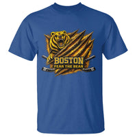 Boston Ice Hockey T Shirt Retro Fear The Bear Funny Sarcastic Saying