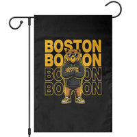 Retro Boston Ice Hockey Garden Flag Fear The Bear