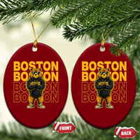 Retro Boston Ice Hockey Ceramic Ornament Fear The Bear