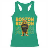Retro Boston Ice Hockey Racerback Tank Top Fear The Bear