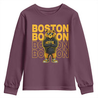 Retro Boston Ice Hockey Youth Sweatshirt Fear The Bear