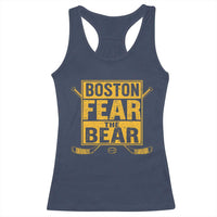 Boston Ice Hockey Racerback Tank Top Fear The Bear