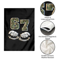 Funny Six Seven 6 7 Meme Garden Flag Gen Alpha Slang 6 7 Hands Camo Boy Girl