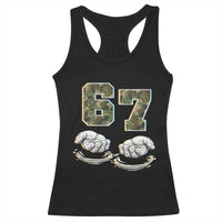 Funny Six Seven 6 7 Meme Racerback Tank Top Gen Alpha Slang 6 7 Hands Camo Boy Girl