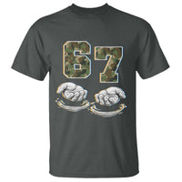 Funny Six Seven 6 7 Meme T Shirt Gen Alpha Slang 6 7 Hands Camo Boy Girl