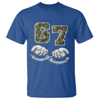 Funny Six Seven 6 7 Meme T Shirt Gen Alpha Slang 6 7 Hands Camo Boy Girl