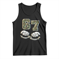 Funny Six Seven 6 7 Meme Tank Top Gen Alpha Slang 6 7 Hands Camo Boy Girl