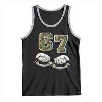 Funny Six Seven 6 7 Meme Tank Top Gen Alpha Slang 6 7 Hands Camo Boy Girl