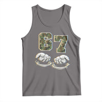 Funny Six Seven 6 7 Meme Tank Top Gen Alpha Slang 6 7 Hands Camo Boy Girl