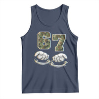 Funny Six Seven 6 7 Meme Tank Top Gen Alpha Slang 6 7 Hands Camo Boy Girl
