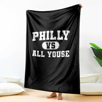 Philly Vs All Youse Throw Blanket Vintage Funny Philadelphia Slang