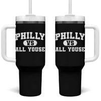 Philly Vs All Youse Tumbler With Handle Vintage Funny Philadelphia Slang
