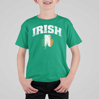 Irish T Shirt For Kid Vintage St Patricks Day Ireland Flag Shamrock Clover