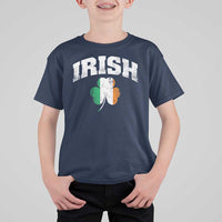 Irish T Shirt For Kid Vintage St Patricks Day Ireland Flag Shamrock Clover