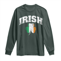 Irish Long Sleeve Shirt Vintage St Patricks Day Ireland Flag Shamrock Clover