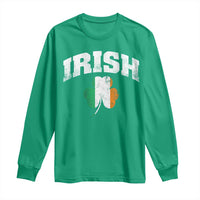 Irish Long Sleeve Shirt Vintage St Patricks Day Ireland Flag Shamrock Clover