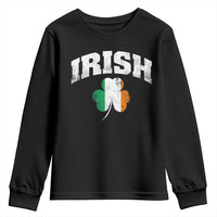 Irish Youth Sweatshirt Vintage St Patricks Day Ireland Flag Shamrock Clover