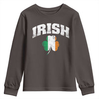 Irish Youth Sweatshirt Vintage St Patricks Day Ireland Flag Shamrock Clover