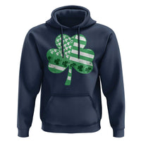 St Patricks Day American Flag Shamrocks Hoodie Lucky Retro Vintage Irish USA