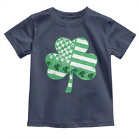 St Patricks Day American Flag Shamrocks Toddler T Shirt Lucky Retro Vintage Irish USA