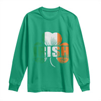 Irish St Patricks Day Shamrock Long Sleeve Shirt Retro Clover Ireland Flag Lucky Gifts