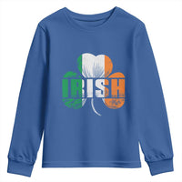 Irish St Patricks Day Shamrock Youth Sweatshirt Retro Clover Ireland Flag Lucky Gifts