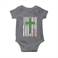 American Flag Shamrocks St Patricks Day Baby Onesie Vintage Irish USA