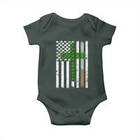 American Flag Shamrocks St Patricks Day Baby Onesie Vintage Irish USA