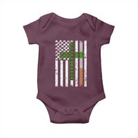 American Flag Shamrocks St Patricks Day Baby Onesie Vintage Irish USA