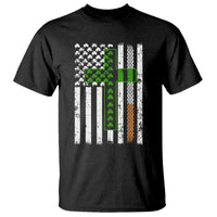 American Flag Shamrocks St Patricks Day T Shirt Vintage Irish USA