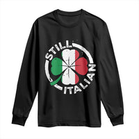Funny Italian St Patrick's Day Long Sleeve Shirt Lucky Shamrock Italy Flag
