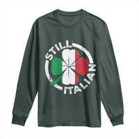 Funny Italian St Patrick's Day Long Sleeve Shirt Lucky Shamrock Italy Flag
