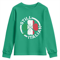 Funny Italian St Patrick's Day Youth Sweatshirt Lucky Shamrock Italy Flag