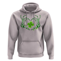 Skeleton Hand Heart Shamrock St Patricks Day Hoodie
