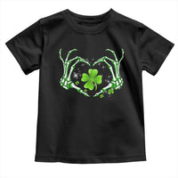 Skeleton Hand Heart Shamrock St Patricks Day Toddler T Shirt