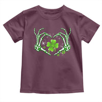 Skeleton Hand Heart Shamrock St Patricks Day Toddler T Shirt