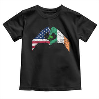 America Ireland Flag Toddler T Shirt Lucky Shamrock Vintage American Irish Roots