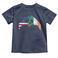 America Ireland Flag Toddler T Shirt Lucky Shamrock Vintage American Irish Roots