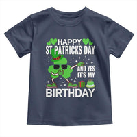 St Patricks Day Birthday Toddler T Shirt Born On Saint Paddys Irish Bday Gift