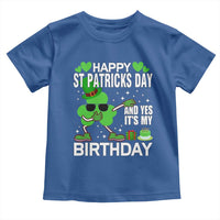 St Patricks Day Birthday Toddler T Shirt Born On Saint Paddys Irish Bday Gift