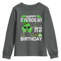 St Patricks Day Birthday Youth Sweatshirt Born On Saint Paddys Irish Bday Gift