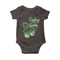 Cherry 8 Ball Baby Onesie Feeling Lucky Girl Syndrome Coquette St Patricks Day