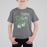 Cherry 8 Ball T Shirt For Kid Feeling Lucky Girl Syndrome Coquette St Patricks Day