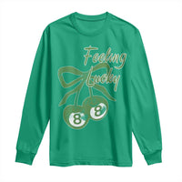 Cherry 8 Ball Long Sleeve Shirt Feeling Lucky Girl Syndrome Coquette St Patricks Day