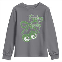 Cherry 8 Ball Youth Sweatshirt Feeling Lucky Girl Syndrome Coquette St Patricks Day
