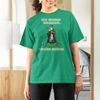 Funny St. Patrick's Day T Shirt For Women Go Home Snakes, You're Drunk